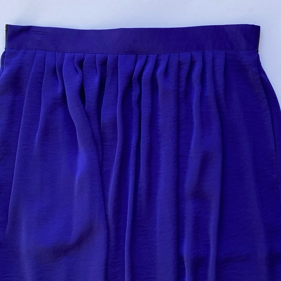 LAUNDRY BY SHELLI SEGAL Royal Purple Flowy Maxi Skirt Small - Picture 6 of 10